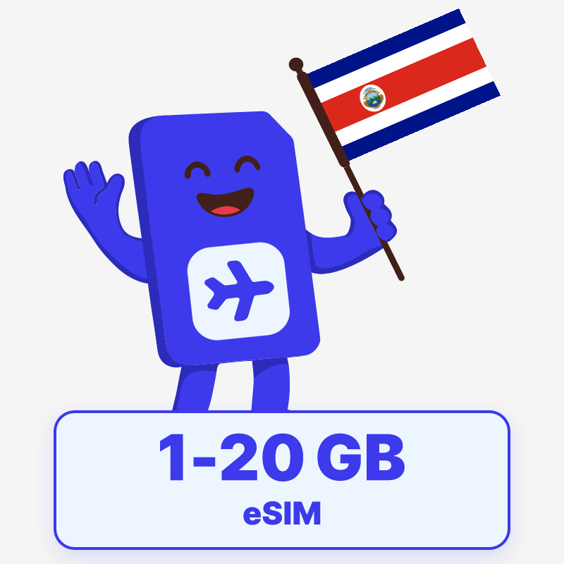 Costa Rica eSIM – Prepaid Data & Instant | sim.do