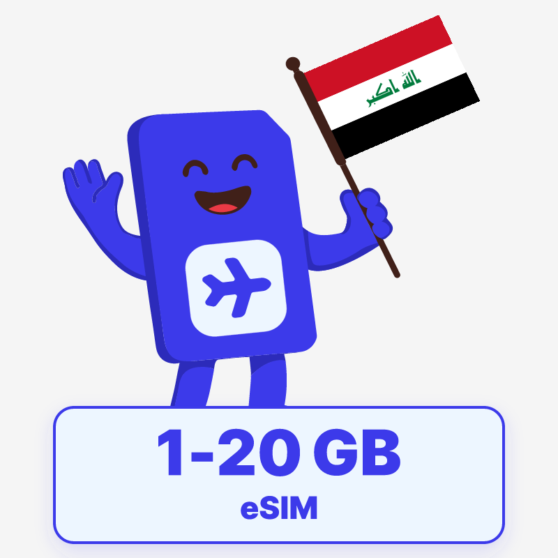 eSIM Iraq from 7,99 € – Instant | sim.do